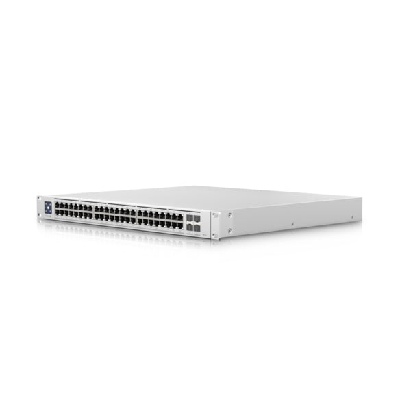 Ubiquiti UniFi USW-ENTERPRISE-48-POE – Managed Switch, 48× 2.5GbE, 4× 10GbE SFP+, L3, 1.3" Touchscreen, Weiss