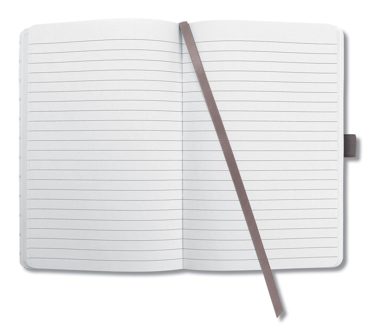 Sigel Notizbuch A5, liniert, Fadenheftung, Hardcover, 174 Seiten, perforiert, 80 g/m² – braun