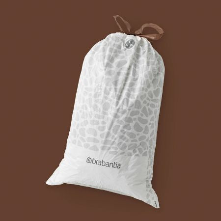 Brabantia Kehrichtsack für PerfectFit L – 45 l, mit Zugband, PE, weiss, 534 × 820 mm, 40 Stk