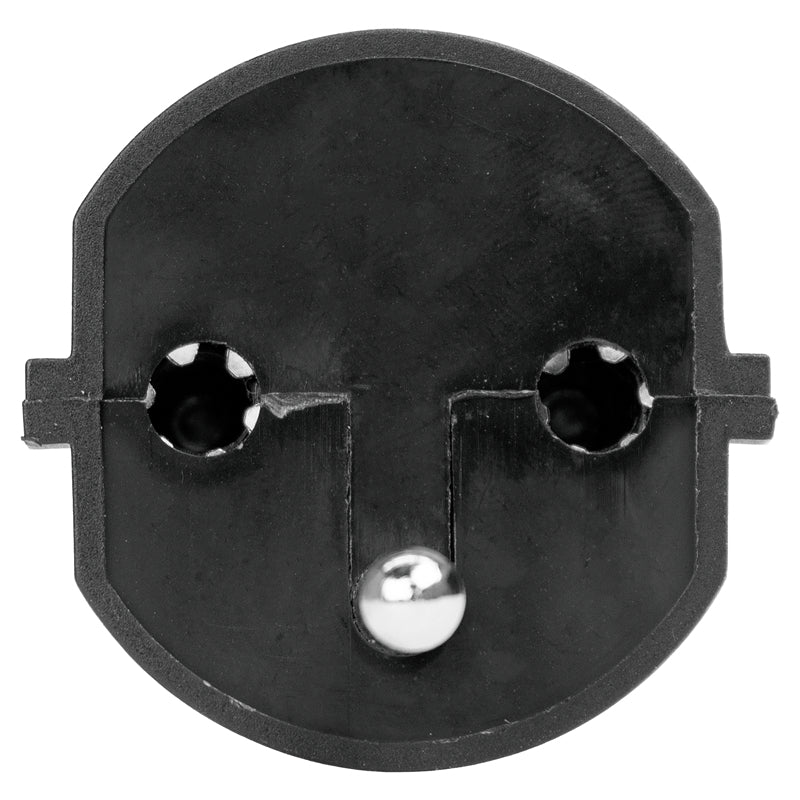 Steffen Adapterkabel, Schuko zu T12, 3-polig 10 A 250 V – schwarz