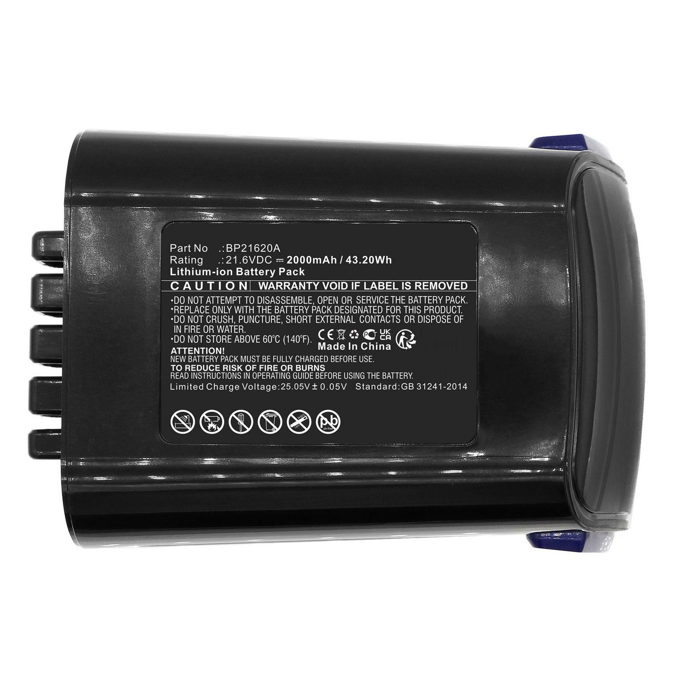 CoreParts Akku 21,6 V 2000 mAh 43,20 Wh – für Eureka, Media Staubsauger