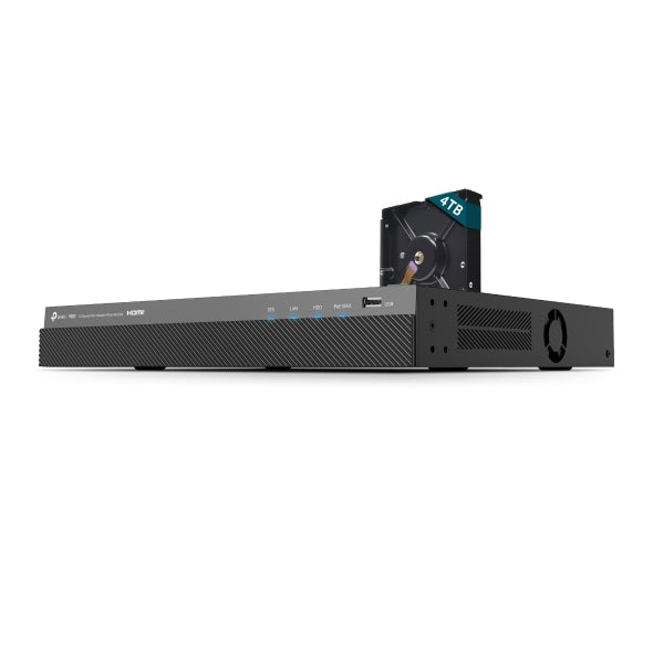 TP-Link VIGI – 16 Kanäle – 4K – 16× PoE (140 W) – 4 TB HDD