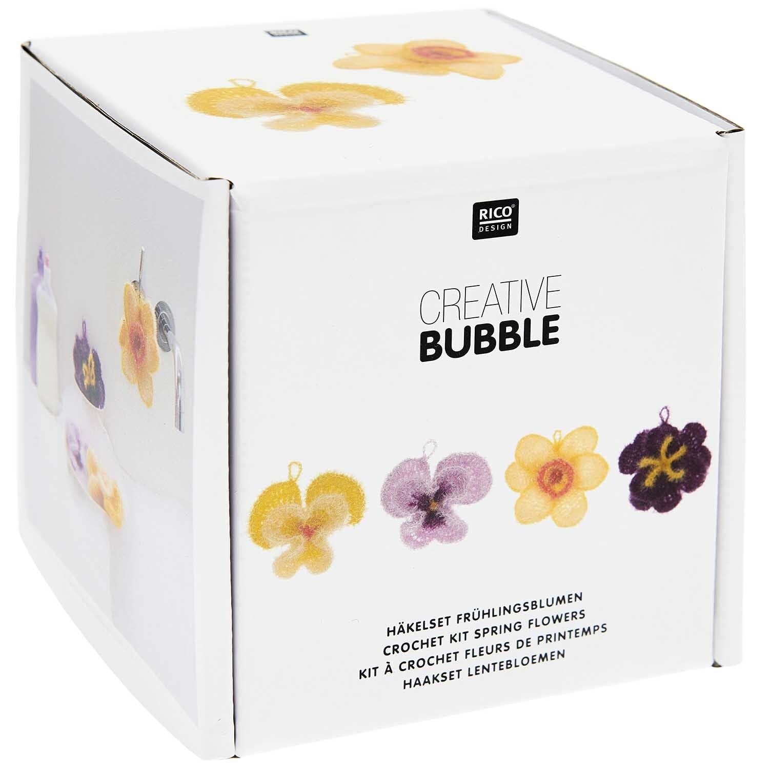 Rico Design Bubble – Häkelset – Frühlingsblumen – 7-teilig – Polyester