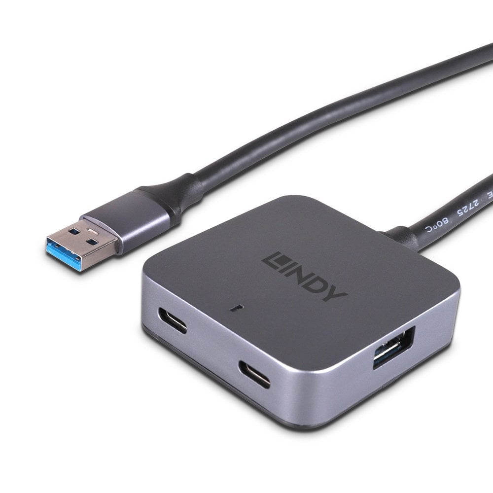 Lindy USB-Hub – USB-A, 2× USB-A, 2× USB-C
