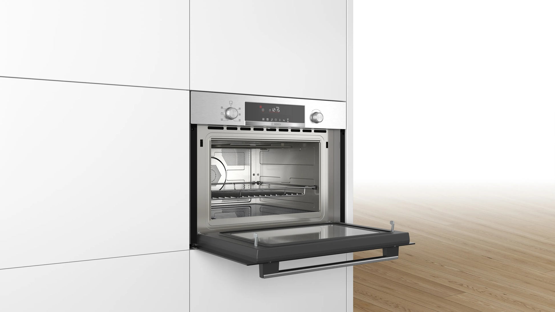 Bosch Einbau-Mikrowelle CMA585GS1 – 44 l, Grill & Heissluft, 900 W – Edelstahl