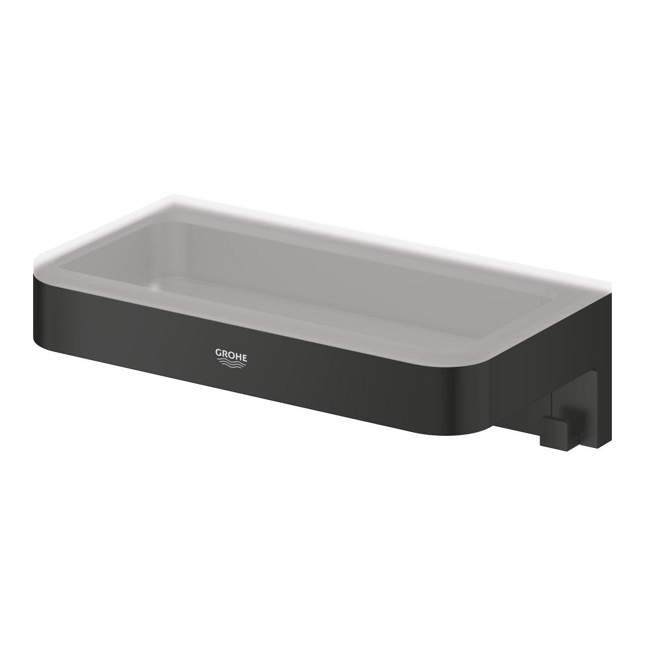 GROHE Seifenhalter (Wand) Start Cube – Kunststoff, Klebestreifen, 20×6 cm, Schwarz
