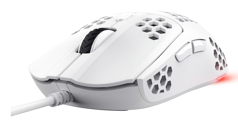 Trust GXT 928 Helox – Gaming-Maus – Kabelgebunden (USB-A), 6400 DPI, RGB-Beleuchtung, Rechts, Weiss