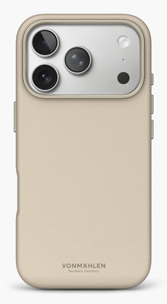 Vonmählen Backcover Like Leather – für Apple iPhone 17 Pro – Creme – Leder
