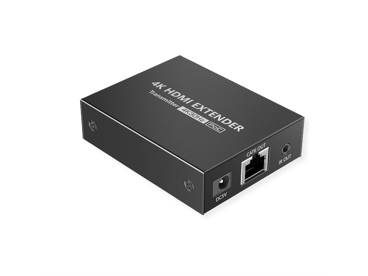 VALUE HDMI Extender-Set, über Cat6a, 1× HDMI In / 1× HDMI Out, 4K@30 Hz, 40 m, HDR, HDCP, Schwarz