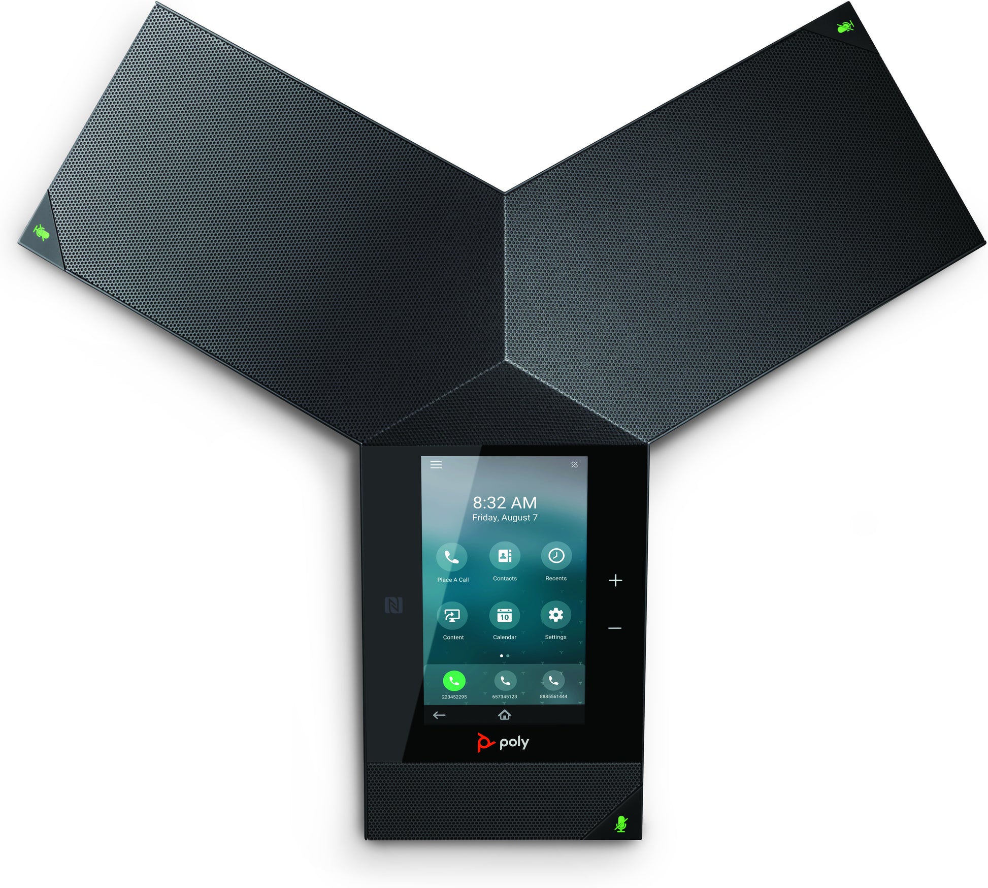 HP Poly Trio 8800 – IP-Konferenztelefon, 5", WLAN/BT, PoE, Gigabit, schwarz