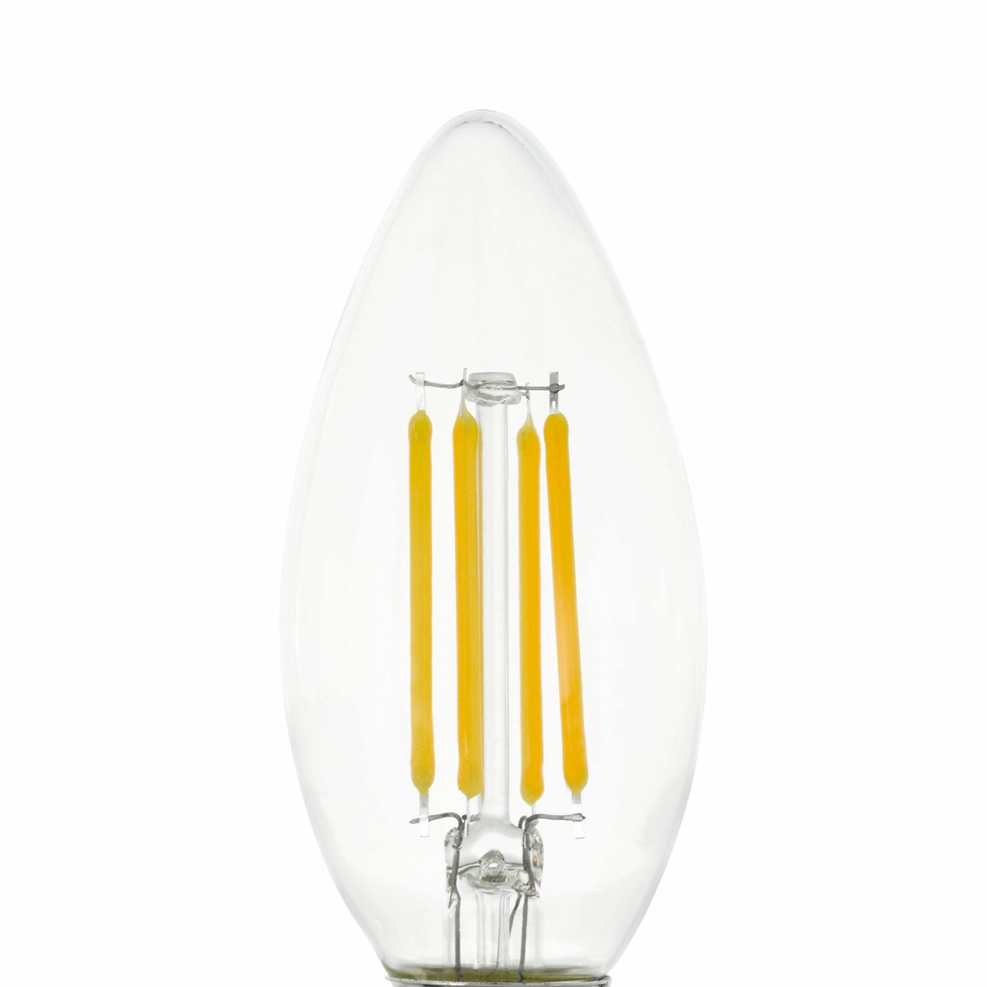 EGLO Leuchtmittel E14 Kerze – 470 lm, 2,2 W, Warmweiss 3000 K – IP20 – 1 Stk. – Transparent, Glas