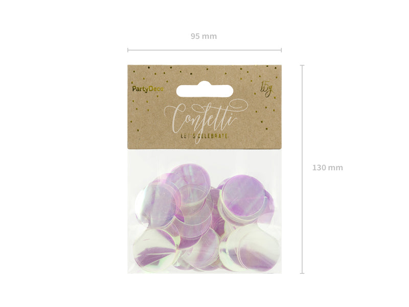 PartyDeco Partykonfetti-Kanone Kreise – irisierend – Ø 2,5 cm – Folie – 1 Stück