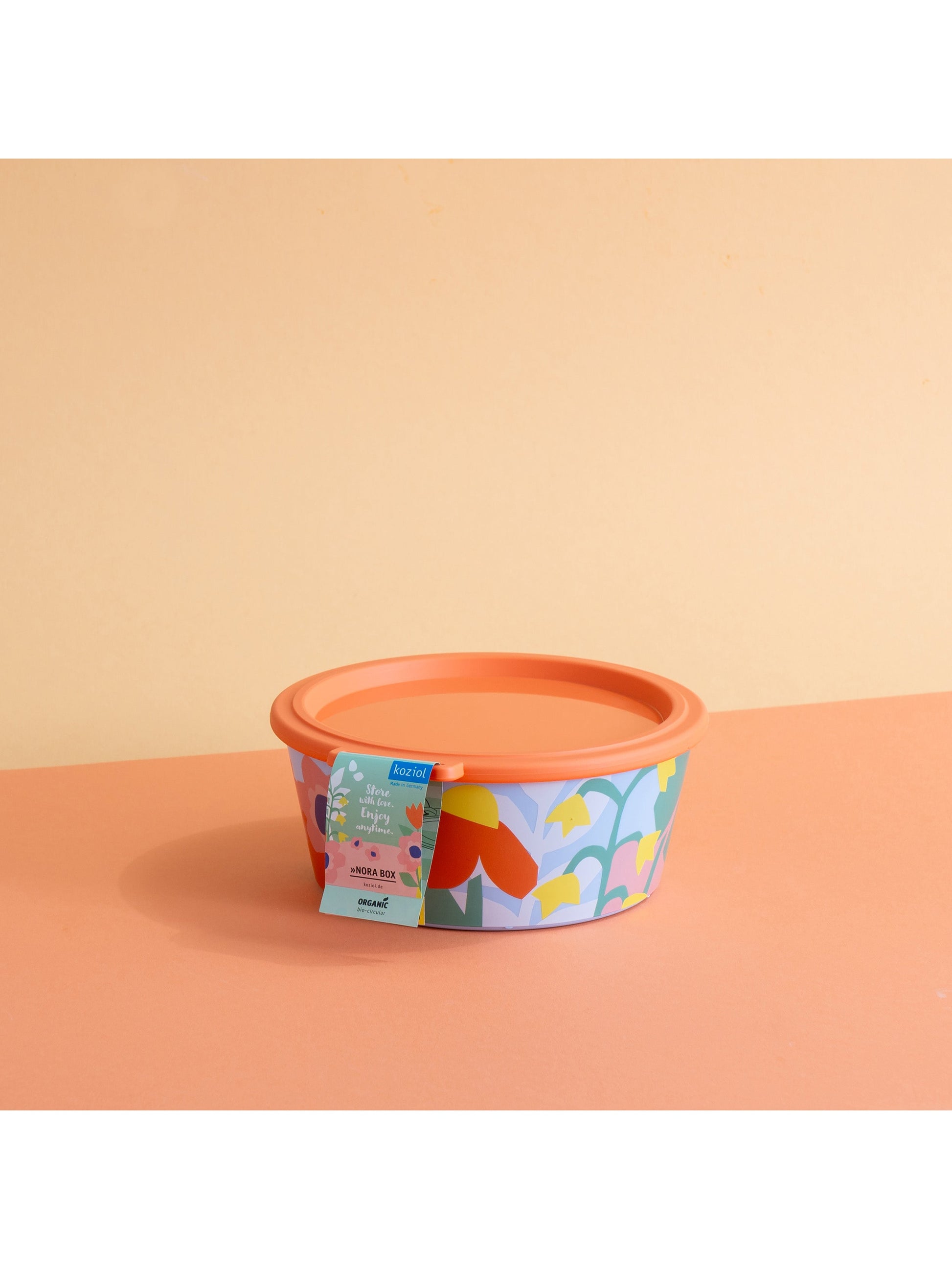 Koziol Schale Nora Blooms – 1,3 l, Ø 18,8 cm, Kunststoff (biozirkulär), mit Deckel, spülmaschinenfest