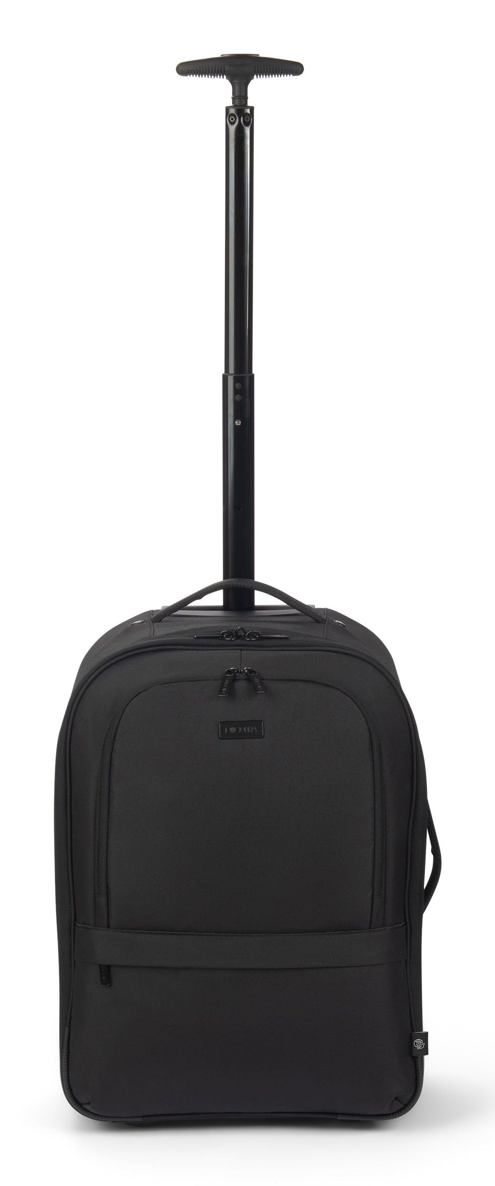 DICOTA Notebook-Rucksack bis 16" – mit Rollen, Teleskopgriff – Schwarz