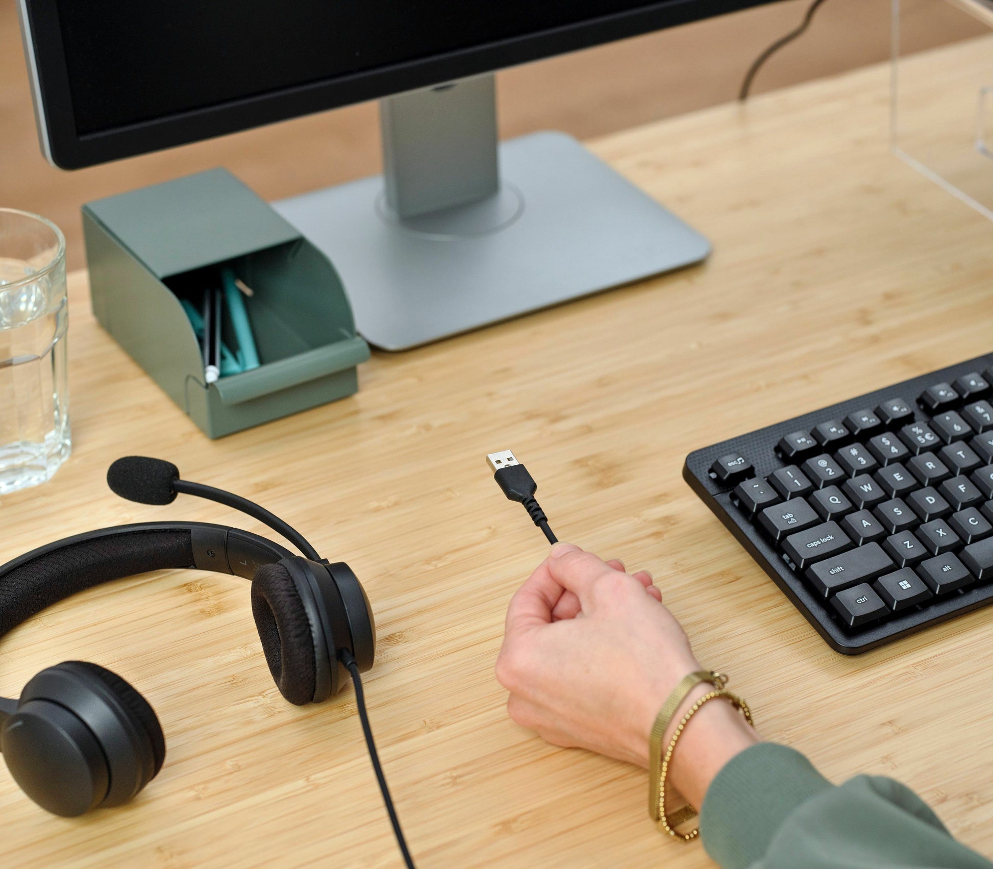 Trust HS-260 USB-ENC Office-Headset – On-Ear, Stereo, Kabel (USB-A), Schwarz