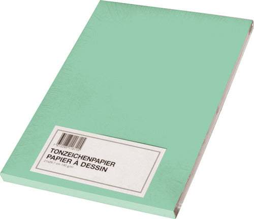 Papyrus Tonzeichenpapier – A4, 130 g/m², türkis, matt, 100 Blatt, für Tinten, Pastell, Farben auf Wasserbasis
