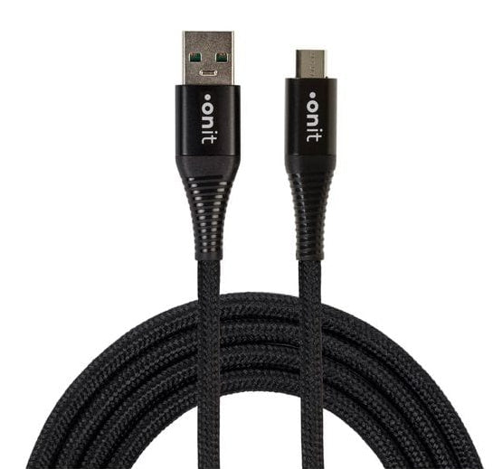ONIT USB-A auf Micro-USB-B Kabel – USB 2.0 (480 Mbit/s) – 1,2 m – PD 10 W – Textilmantel, Magnetisch abgeschirmt