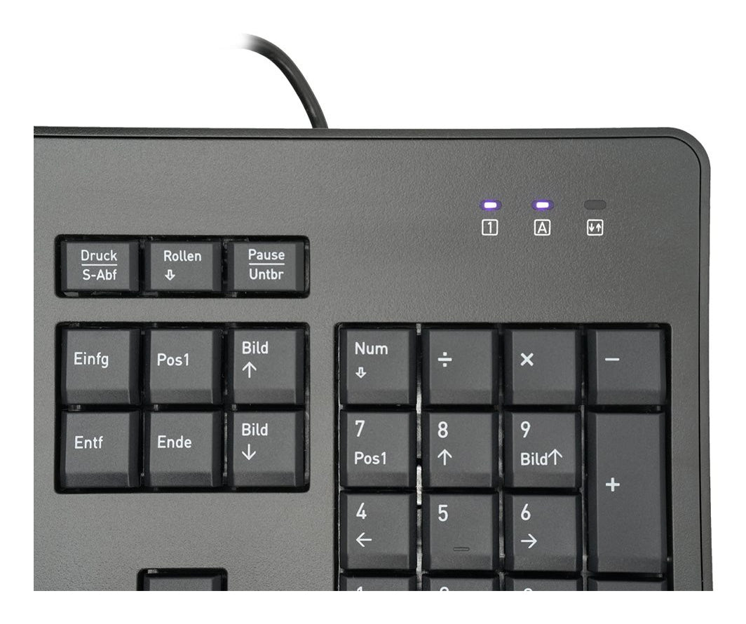 TERRA Tastatur – QWERTZ 105 Tasten, kabelgebunden USB 1,8 m, volle Grösse 100%