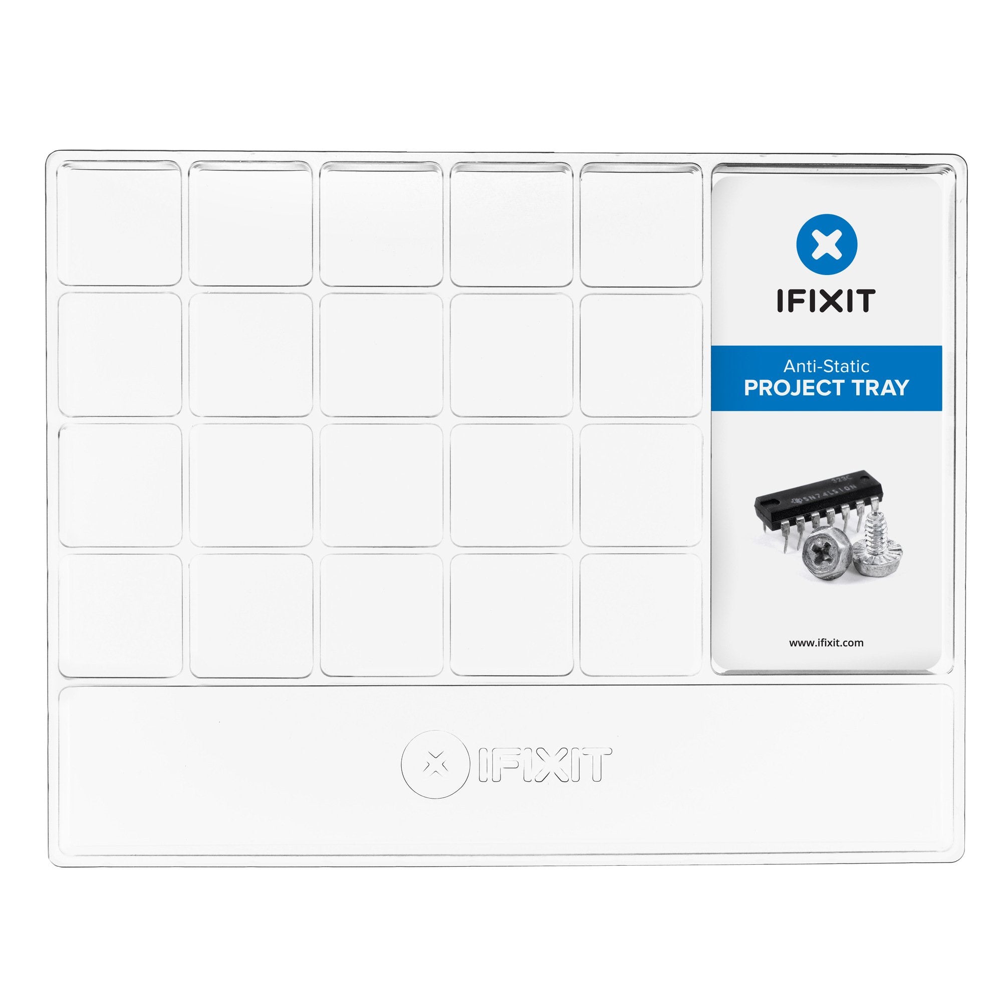 iFixit Kleinteilebox/-einsatz 20 Fächer – Weiss, Kunststoff, B 280 × H 215 × T 13 mm