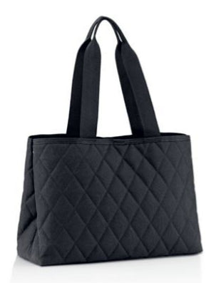 Reisenthel Stofftasche, Polyester, Motiv Rhombus Schwarz, 280×390×160 mm