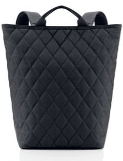 Reisenthel Einkaufstasche Shopper-Backpack – 16 l – 17 × 45 × 44 cm – Polyester – Rhombus Black