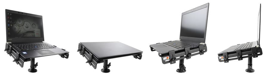 Brodit Fahrzeug-Dock für Laptops mit Gehäusebreite 28,3–38,4 cm (11,1–15,1") – Schraubbefestigung – Schwarz