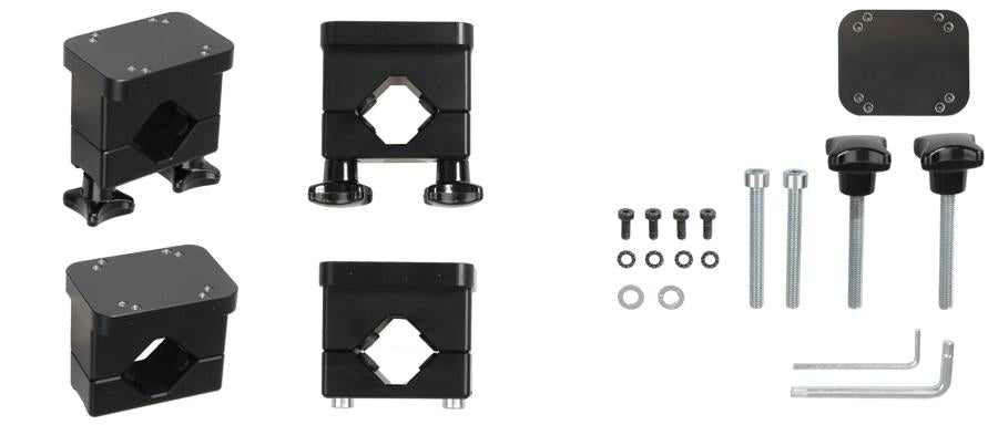 Brodit 216114 – Rohrhalterung, für Rohr Ø 29–40 mm, Dual AMPS, Aluminium, Schwarz