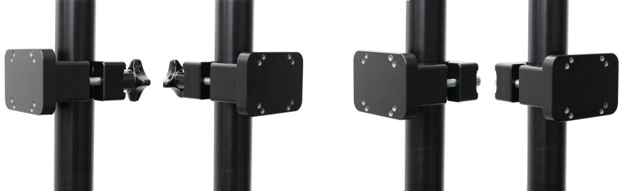 Brodit 216114 – Rohrhalterung, für Rohr Ø 29–40 mm, Dual AMPS, Aluminium, Schwarz