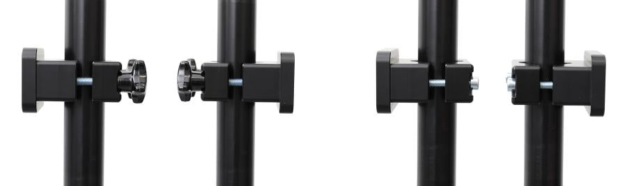 Brodit 216114 – Rohrhalterung, für Rohr Ø 29–40 mm, Dual AMPS, Aluminium, Schwarz