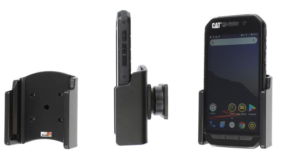 Brodit 711130 – Tisch-Ständer – Verstellbar, 0–17° Neigung, 360° Drehbar – für CAT S41 – Schwarz