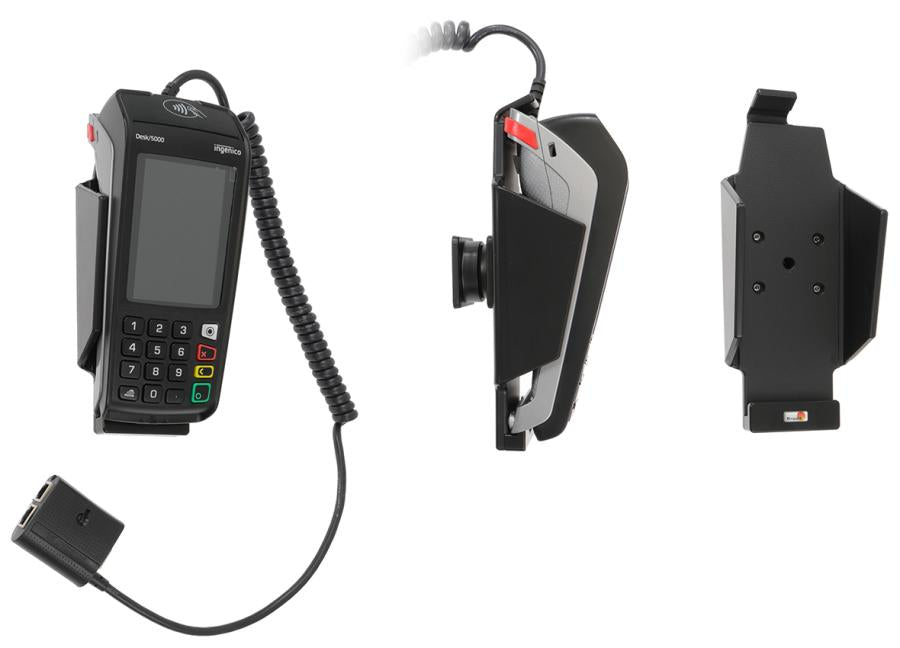 Brodit 711246 – Payment-Halterung, Drehbar 360°/0–17°, für Ingenico 5000, Schwarz