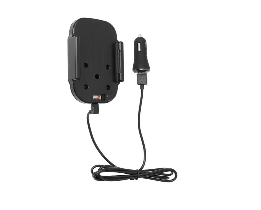 Brodit Qi Wireless Aktive Halterung – Auto-Ladehalterung – Kabellos (Qi), 2× USB-A, Schnellladung – Schwarz