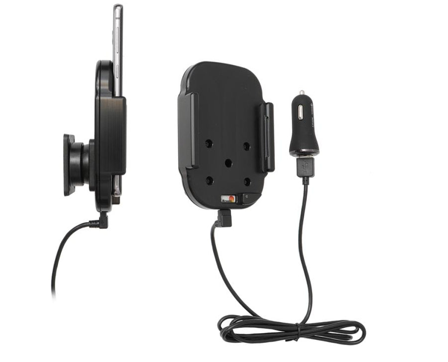 Brodit Qi Wireless Aktive Halterung – Auto-Ladehalterung – Kabellos (Qi), 2× USB-A, Schnellladung – Schwarz