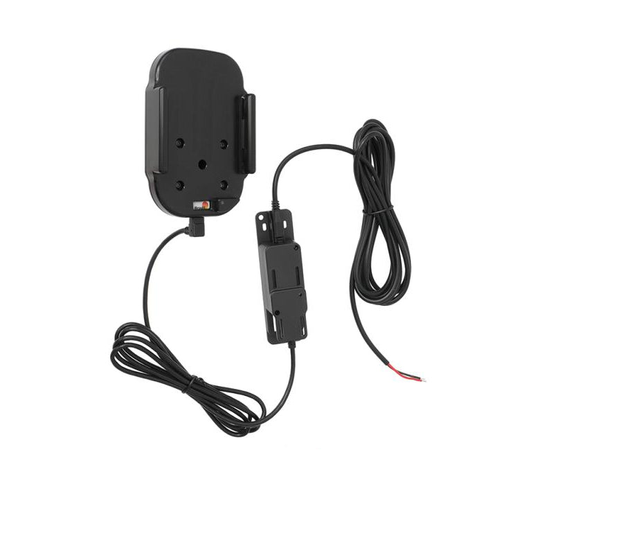 Brodit Auto-Ladehalterung (kabellos) – Qi, 2× USB-A – Klemmhalterung – Schwarz