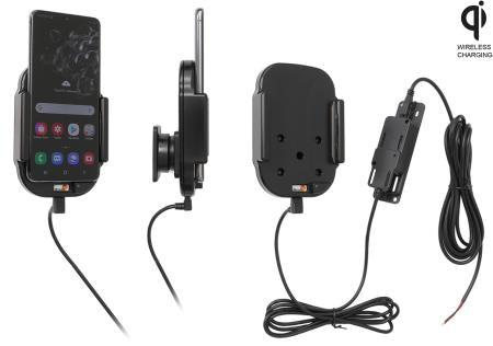 Brodit Auto-Halterung, kabelloses Laden (Qi), 360° – für Samsung Galaxy S20 (4G/5G) – Schwarz