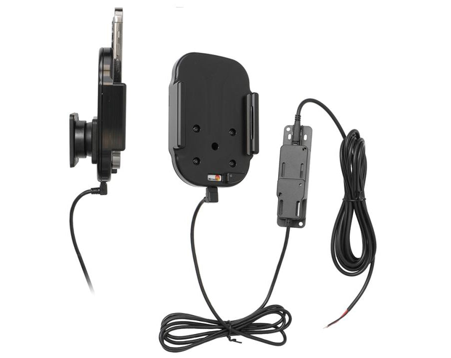 Brodit Auto-Halterung, Clip-Montage, Kabelloses Aufladen, 360° Drehbar – Universal – Schwarz, Kunststoff