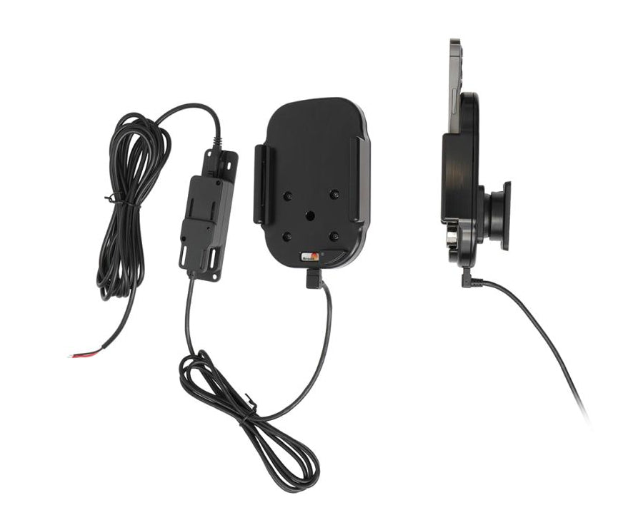 Brodit Auto-Halterung, Clip-Montage, Kabelloses Aufladen, 360° Drehbar – Universal – Schwarz, Kunststoff