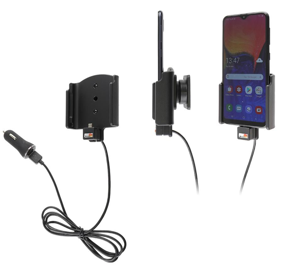 Brodit Auto-Halterung, Lüftung, 360° drehbar, mit Zigarettenanzünder-Ladekabel 2,1 A – für Galaxy A10