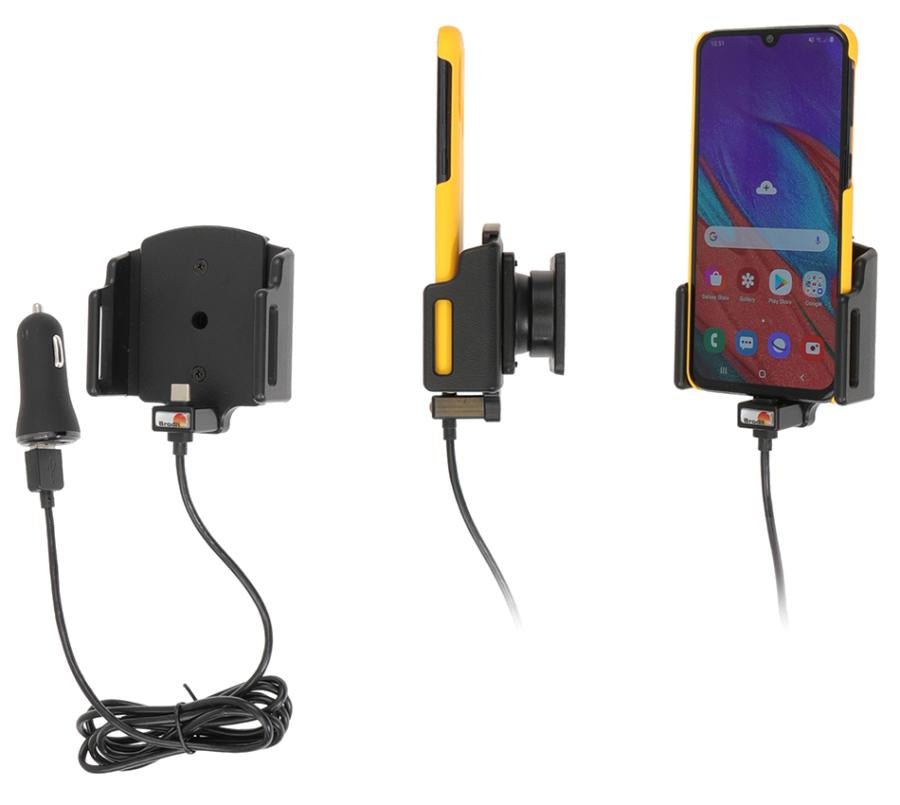 Brodit Auto-Halterung, Lüftung, 360° drehbar, mit Zigarettenanzünder – für Smartphones – Schwarz