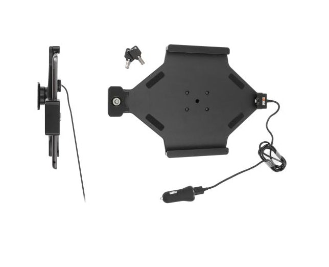 Brodit Tablet-Halterung für Tablet/UMPC – Auto-Kopfstütze, Kabelgebunden, 2× USB 2.0, mit Schloss – Schwarz