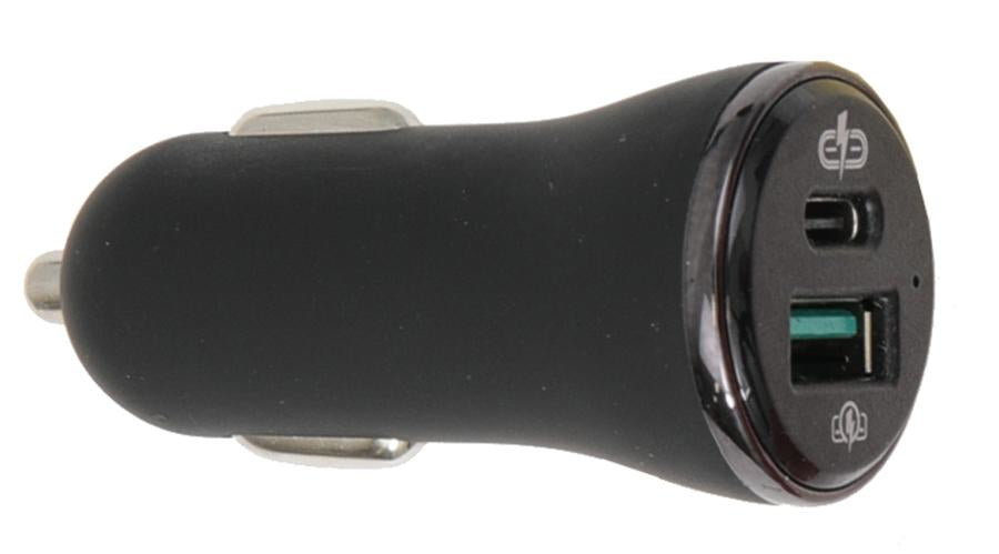 Brodit 945014 Auto-Ladegerät 36 W – USB-C×1, USB-A×1 – QC 3.0 – Schwarz