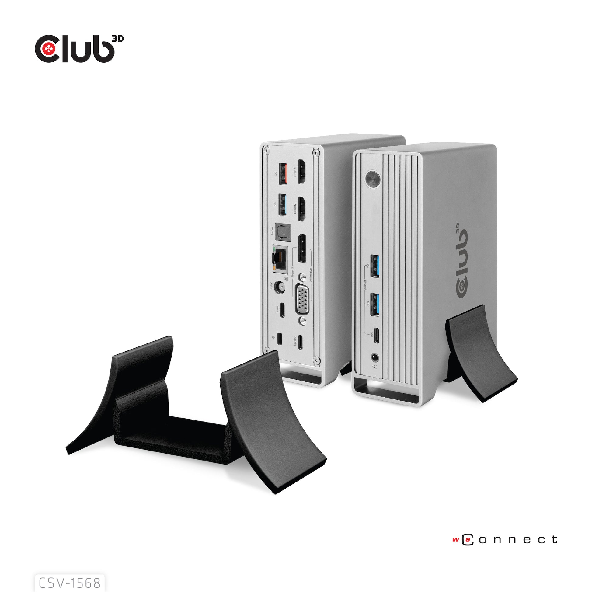 CLUB3D Club 3D CSV-1568 Dockingstation – USB-C, 1× DP, 2× HDMI, 1× VGA, 3× USB-A, 100 W PD, für Windows/Mac