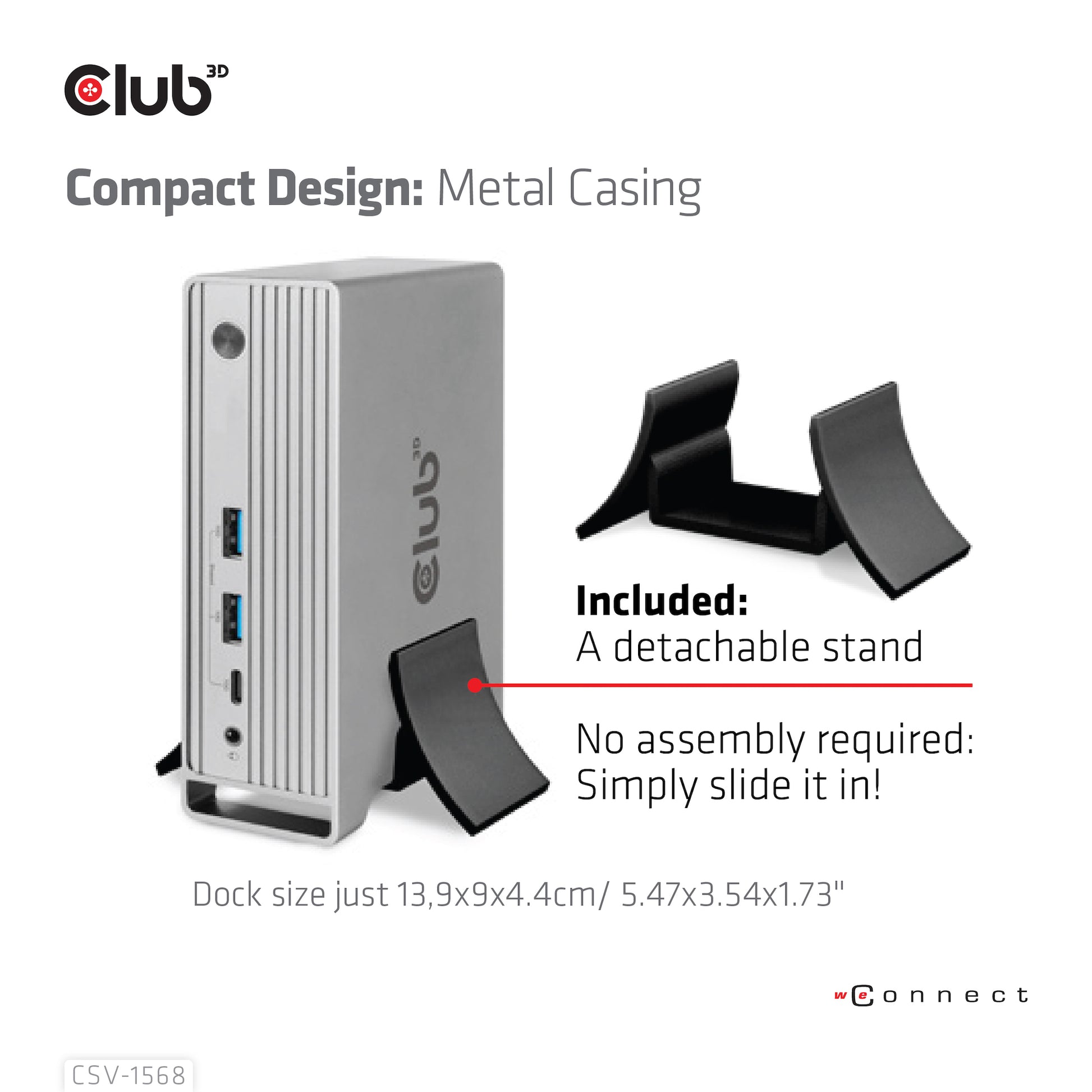 CLUB3D Club 3D CSV-1568 Dockingstation – USB-C, 1× DP, 2× HDMI, 1× VGA, 3× USB-A, 100 W PD, für Windows/Mac