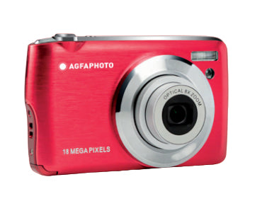 AgfaPhoto Compact Realishot Dc8200 – Kompaktkamera, 18 MP 1/3,2", 1080p, 8× opt. Zoom, Rot
