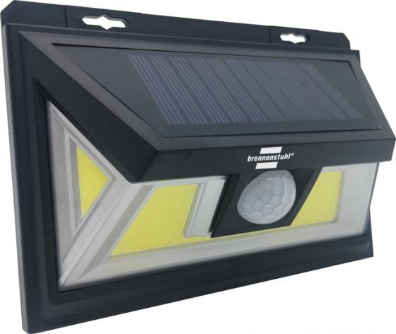 Brennenstuhl Aussenwandleuchte – 5 W, Kaltweiss, 6000–7000 K, IP65, Akku & Solar, mit Bewegungsmelder, Schwarz