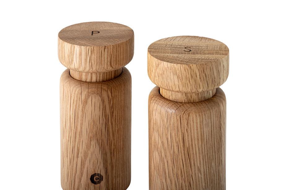 CrushGrind Helsinki – Salz-/Pfeffermühle 13 cm, Eiche, hellbraun, 2er-Set