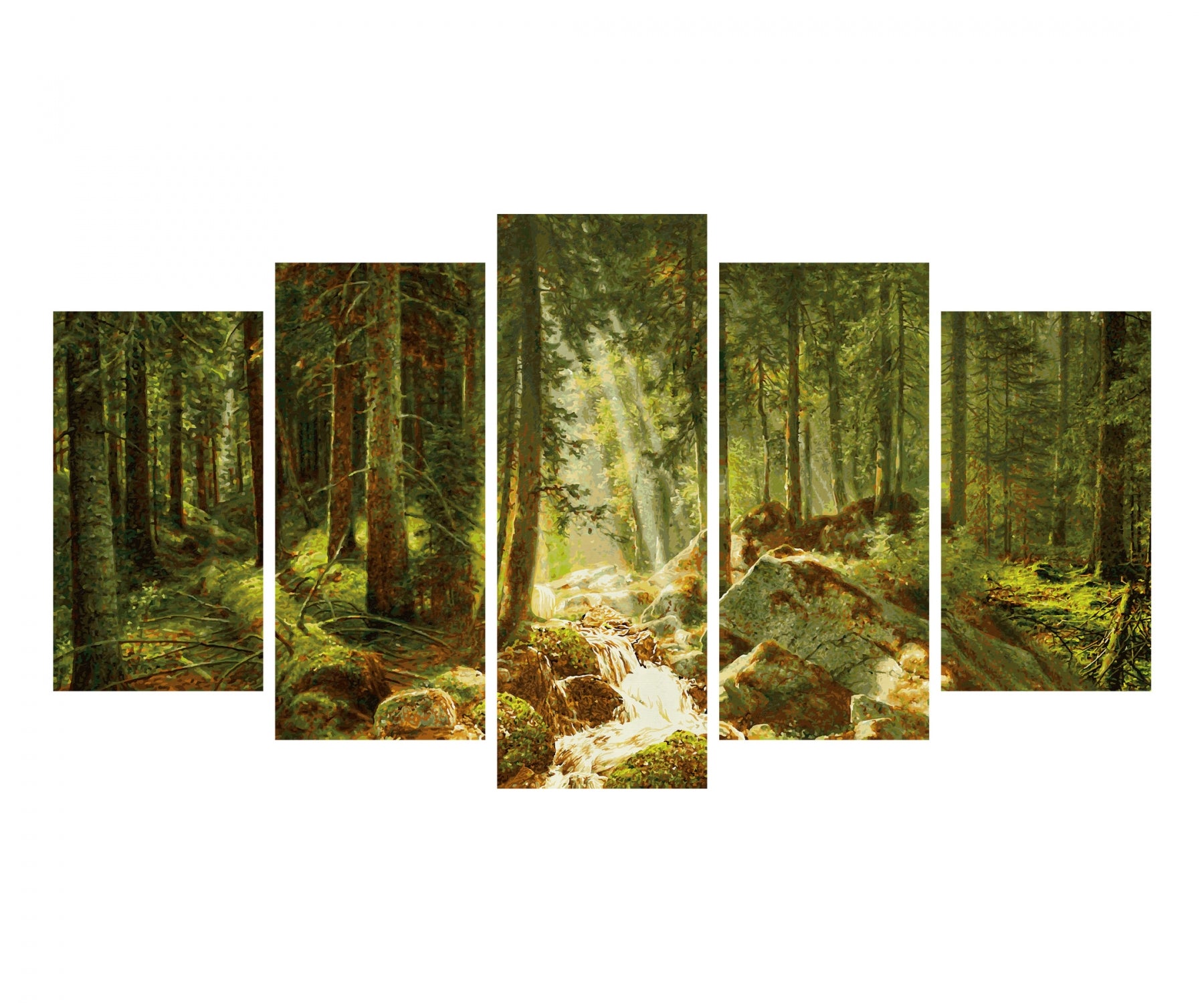 Schipper Malen-nach-Zahlen-Set – Wald – 26,3 × 47,6 cm – 5-teilig – ab 8 Jahren