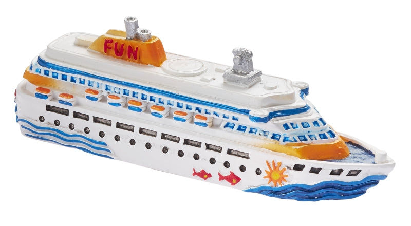 HobbyFun Mini-Fahrzeug Kreuzfahrtschiff, Polyresin, 7 cm, mehrfarbig, 1 Stück
