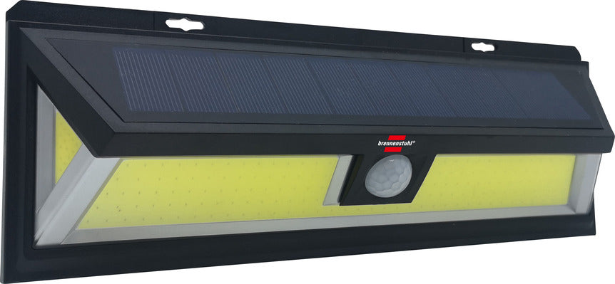 Brennenstuhl Aussenwandleuchte – 6000–7000 K, IP65, Akku & Solar, Bewegungssensor, Schwarz, Kunststoff