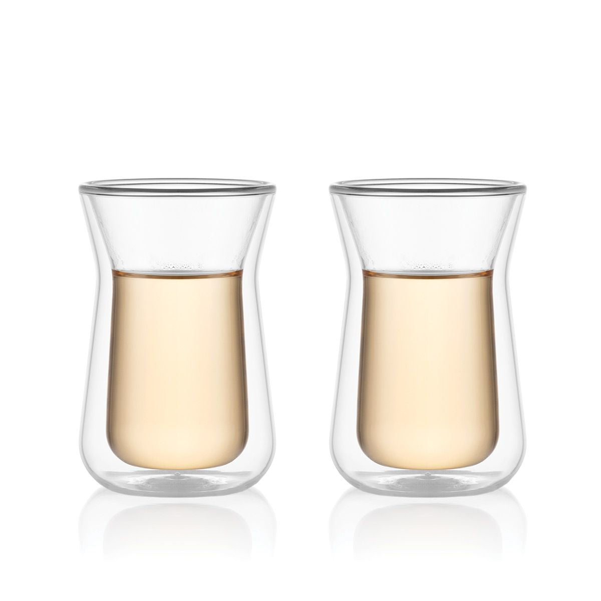 Bodum Melior Teetasse – 2er Set, 100 ml, Ø 5,9 cm, Borosilikatglas, doppelwandig